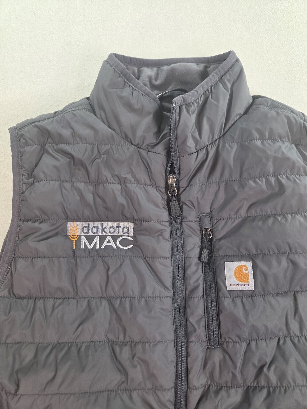 Carhartt Rain Defender Vest XL Gray Dakota MAC Logo - Picture 2 of 8